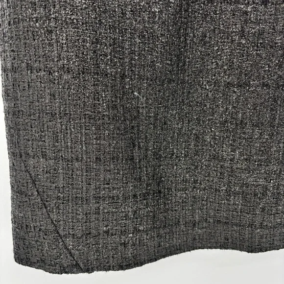 WILLOW Charcoal Grey Metallic Pencil Skirt Exposed Back Zipper Womens Sz 8 - Picture 4 of 9